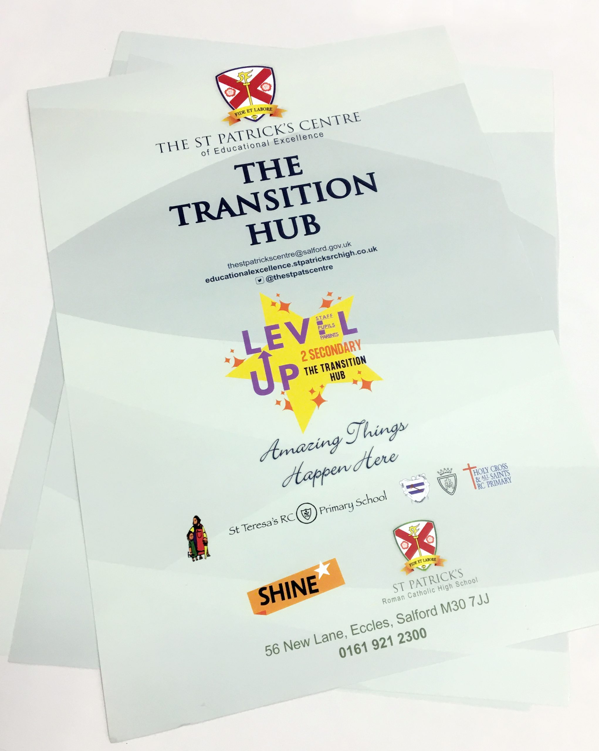 A flyer at the launch of the Transition Hub